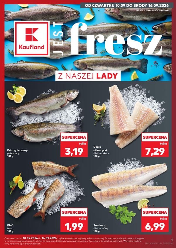  Kaufland gazetka promocyjna od 10 września 2026 aktualna - promocje na ryby