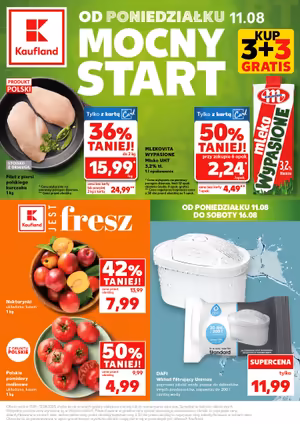 Gazetka Kaufland: Gazetka Kaufland od 11 sierpnia 2025 aktualna - Mocny start - 10.08.2025