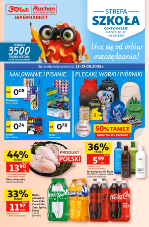 Gazetka Auchan: Auchan hipermarket gazetka promocyjna od 13 sierpnia 2026 aktualna - promocje tygodnia 2026-08-13