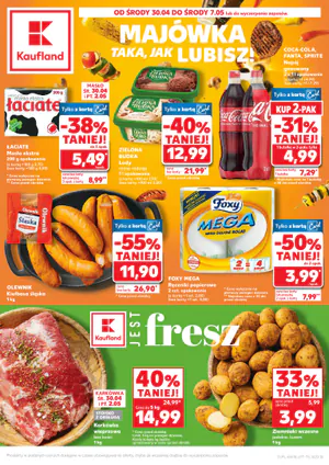 Gazetka Kaufland: Gazetka Kaufland od 30 kwietnia 2025 aktualna - Majówka - 29.04.2025