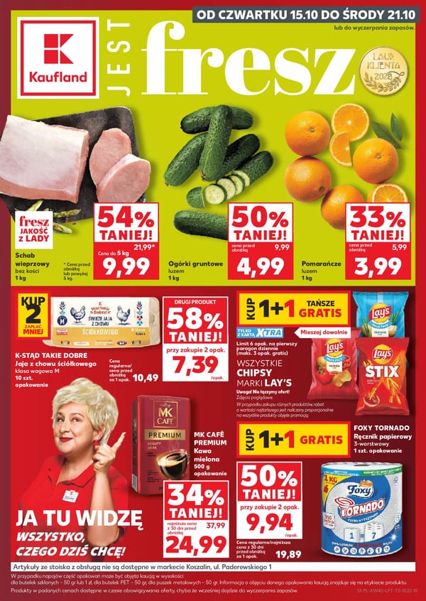  Kaufland gazetka promocyjna od 15 października 2026 aktualna - zakupy spożywcze taniej