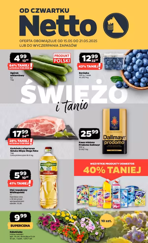 Gazetka Netto: Gazetka Netto od 15 maja 2025 aktualna - Dyskontowe ASY 2025-05-15