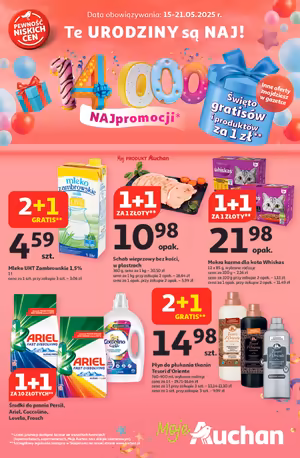 Gazetka Auchan: Gazetka Auchan od 15 maja 2025 aktualna - Moje Auchan - 14.05.2025
