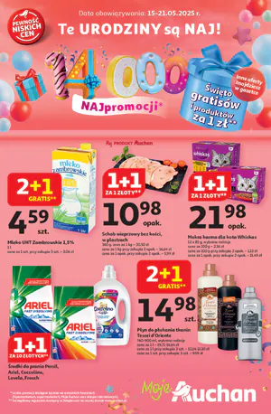 Gazetka Auchan: Gazetka Auchan od 15 maja 2025 aktualna - Moje Auchan - 14.05.2025