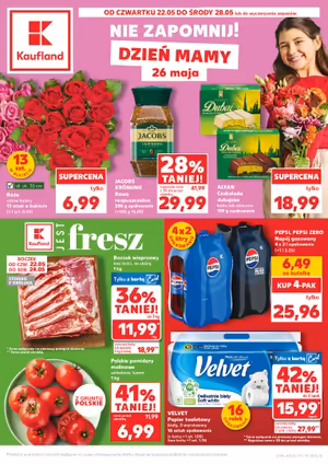 Gazetka Kaufland: Gazetka Kaufland od 22 maja 2025 aktualna - Dzień Mamy - 21.05.2025