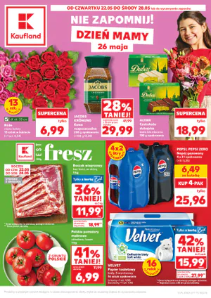 Gazetka Kaufland: Gazetka Kaufland od 22 maja 2025 aktualna - Dzień Mamy - 21.05.2025