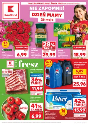 Gazetka Kaufland: Gazetka Kaufland od 22 maja 2025 aktualna - Dzień Mamy 2025-05-22