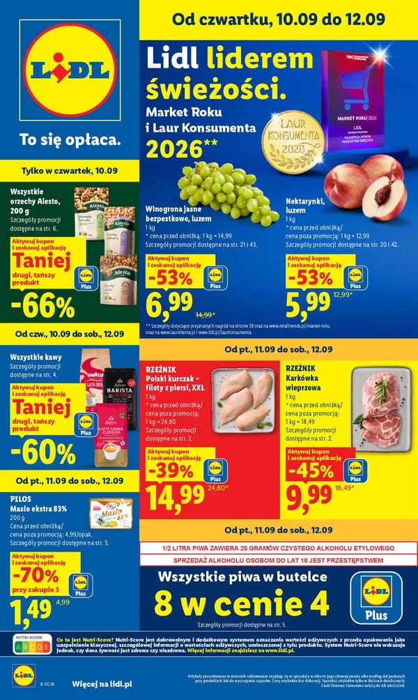  Lidl gazetka promocyjna od 9 września 2026 aktualna - promocje na artykuły spożywcze