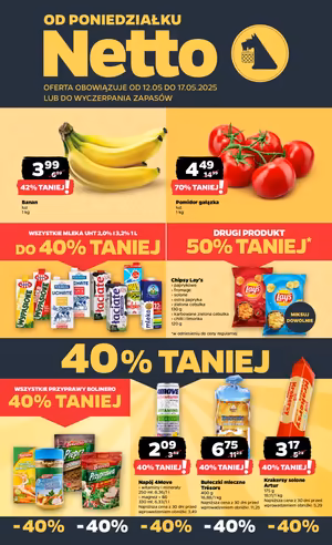 Gazetka Netto: Gazetka Netto od 12 maja 2025 aktualna - Dyskontowe ASY 2025-05-12