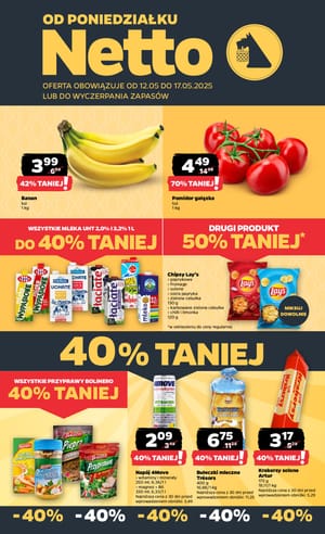 Gazetka Netto: Gazetka Netto od 12 maja 2025 aktualna - Dyskontowe ASY 2025-05-12