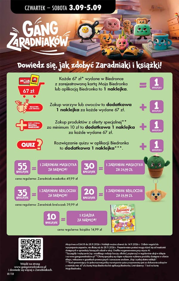  Biedronka gazetka promocyjna od 3 września 2026 aktualna - gang Zaradniaków