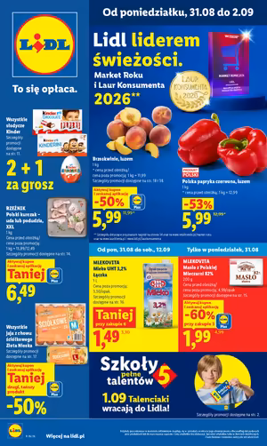 Gazetka Lidl: Lidl gazetka promocyjna od 31 sierpnia 2026 aktualna - Najlepsze promocje spożywcze 2026-08-31