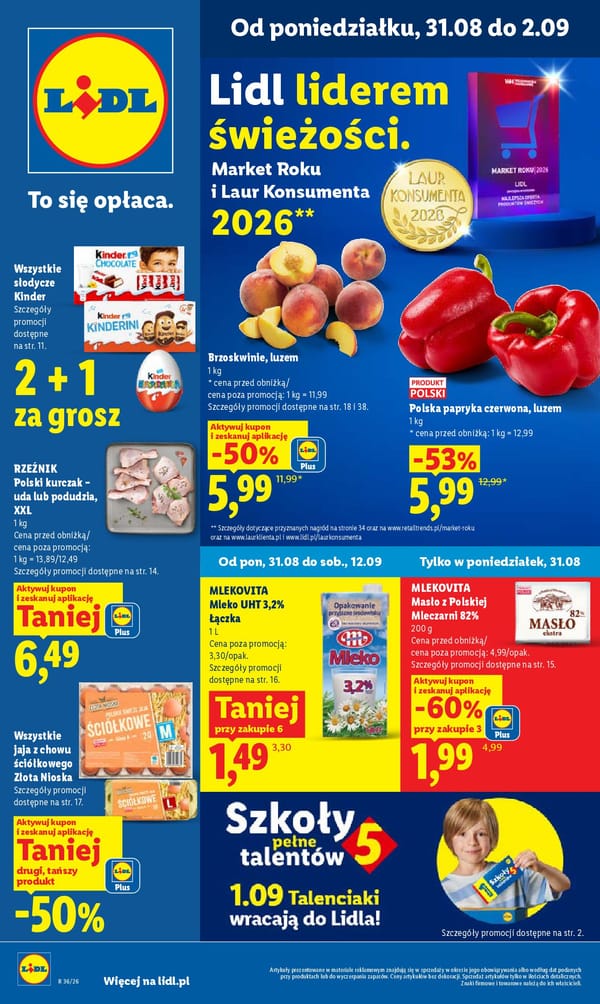  Lidl gazetka promocyjna od 31 sierpnia 2026 aktualna - Najlepsze promocje spożywcze