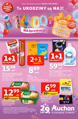 Gazetka Auchan: Gazetka Auchan od 30 kwietnia 2025 aktualna - 29.04.2025