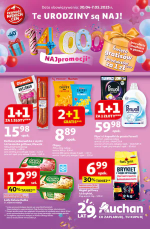 Gazetka Auchan: Gazetka Auchan od 30 kwietnia 2025 aktualna - 29.04.2025