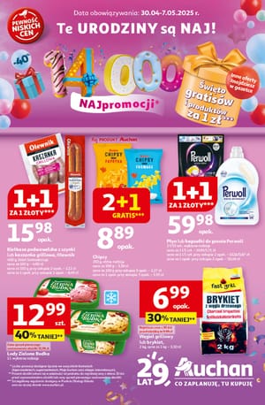 Gazetka Auchan: Gazetka Auchan od 30 kwietnia 2025 aktualna - 29.04.2025