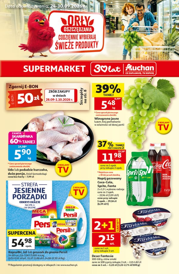  Auchan supermarket gazetka promocyjna od 24 września 2026 aktualna - tanie zakupy spożywcze