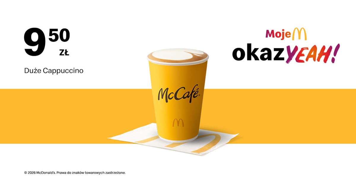 McDonald's: 9,50 zł za duże Cappuccino