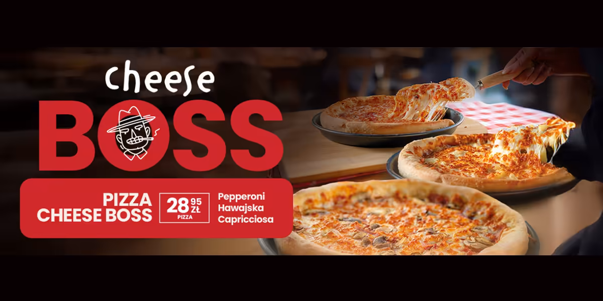 T-pizza: 28,95 zł za Pizzę Cheese Boss
