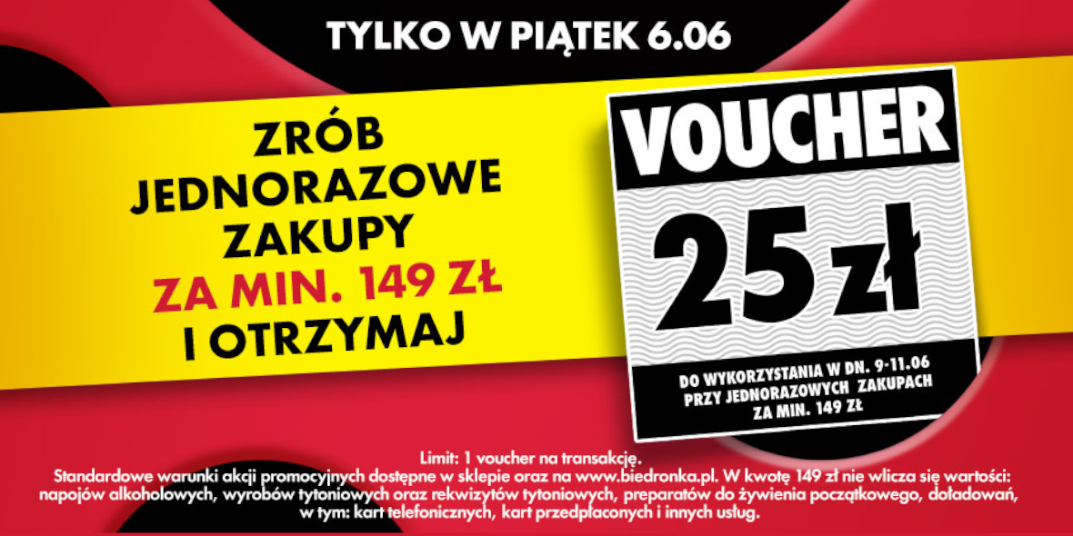 Biedronka: Voucher 25 zł na następne zakupy 06.06.2025