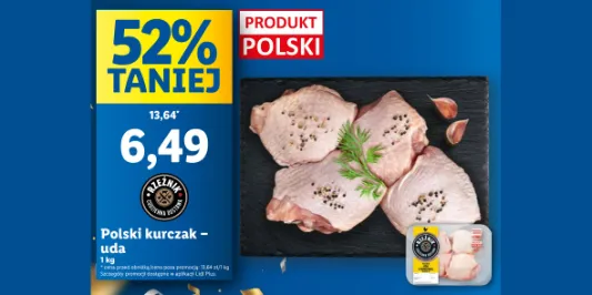 Lidl: KUPON -52% na udo z kurczaka 30.12.2024