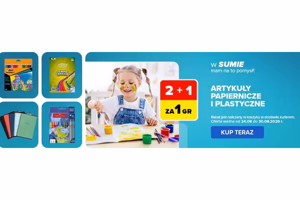 Carrefour: 2+1 za GROSZ na artykuły papiernicze i plastyczne