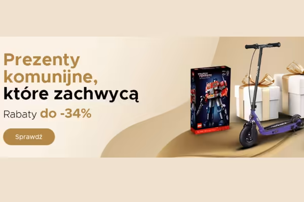 : Do -34% na prezenty komunijne