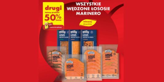 Biedronka: -50% na wszystkie wędzone łososie Marinero 02.01.2025