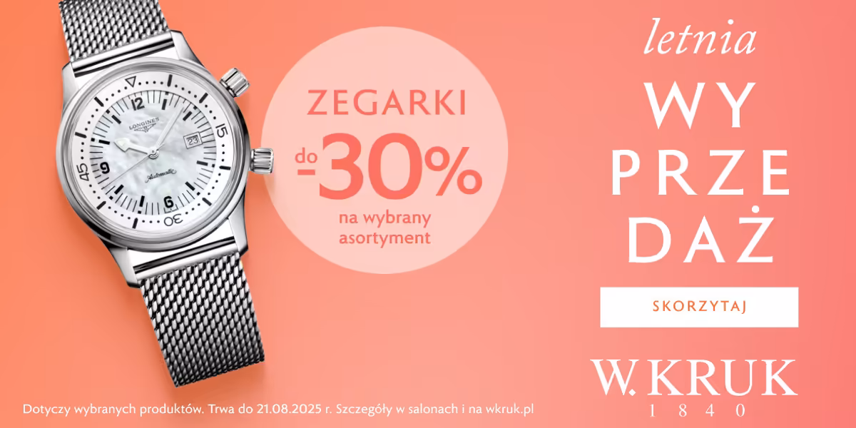 W. KRUK: Do -30% na zegarki