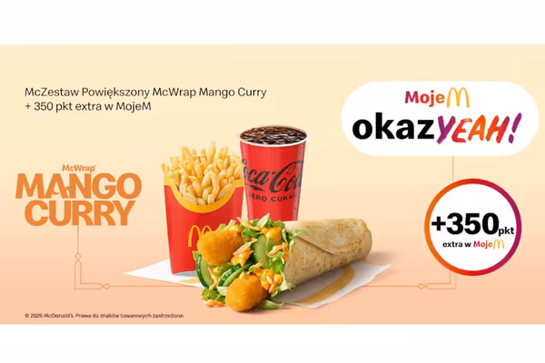 McDonald's: McZestaw Powiększony McWrap Mango Curry+350 pkt ekstra