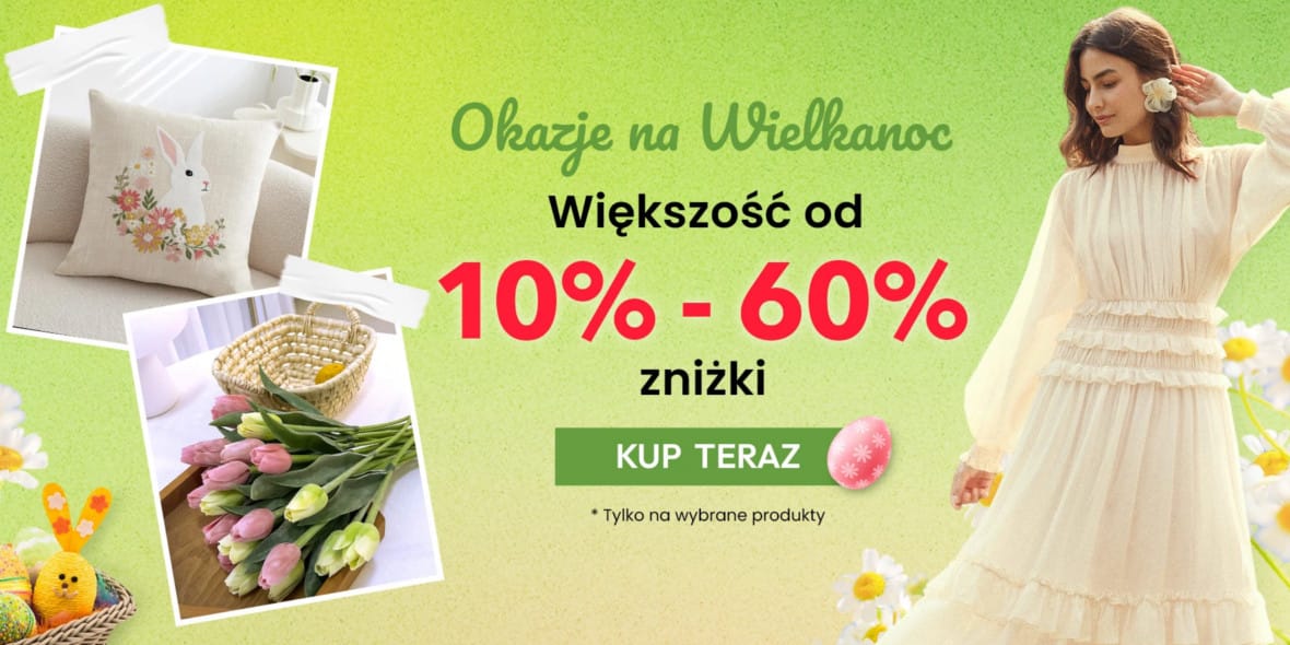 SHEIN: Do -60% na okazje na Wielkanoc 17.03.2025