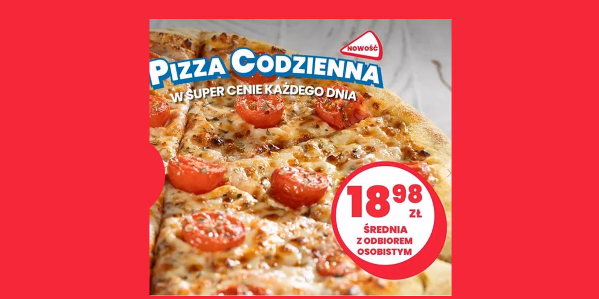 Domino's Pizza: 18,98 zł za średnią pizzę