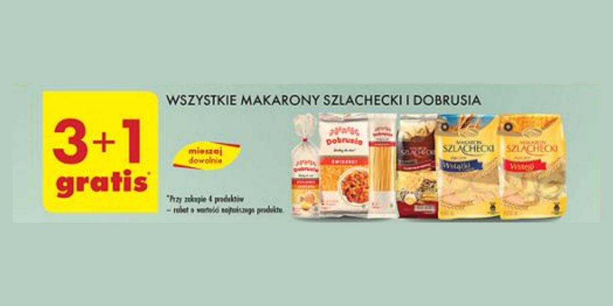 Biedronka: 3+1 GRATIS makarony Szlachecki i Dobrusia