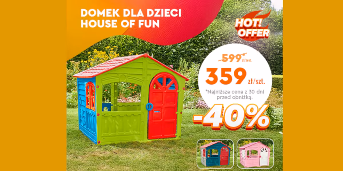 Biedronka Home: -40% na domek dla dzieci House Of Fun