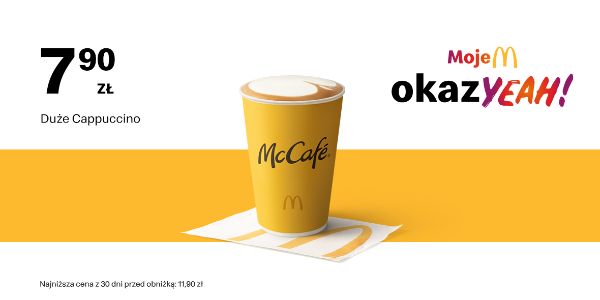 McDonald's: 7,90 zł za duże Cappuccino 16.09.2024