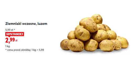 Lidl: -50% na ziemniaki wczesne 26.05.2025