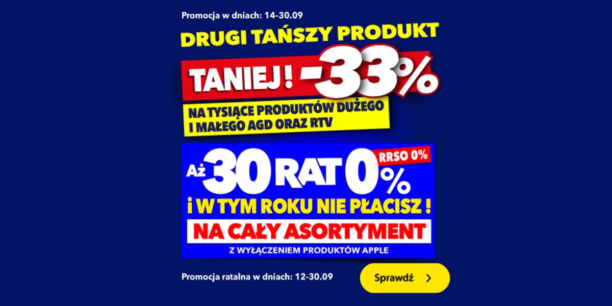 RTV EURO AGD: -33% na drugi produkt