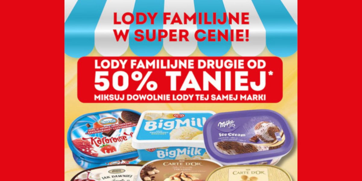 Żabka: -50% na lody familijne