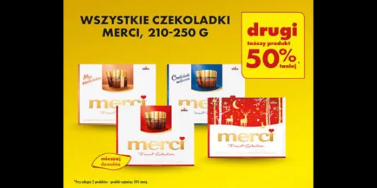 Biedronka: -50% na wszystkie czekoladki Merci 19.11.2024