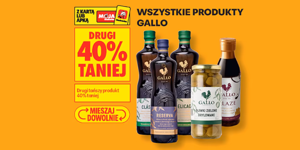 Biedronka: -40% na wszystkie produkty Gallo