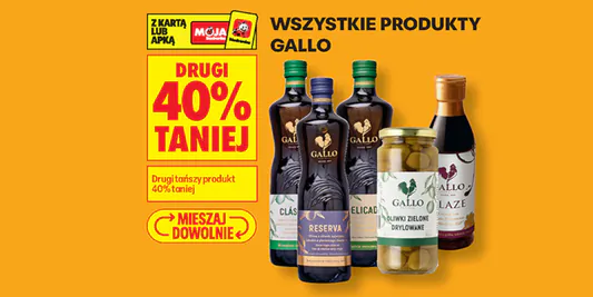 Biedronka: -40% na wszystkie produkty Gallo 30.09.2026