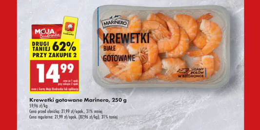 Biedronka: -62% na krewetki gotowane Marinero 05.06.2025