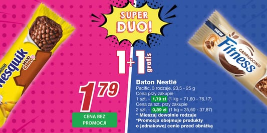 Dino: 1+1 GRATIS na batony Nestle 09.06.2025