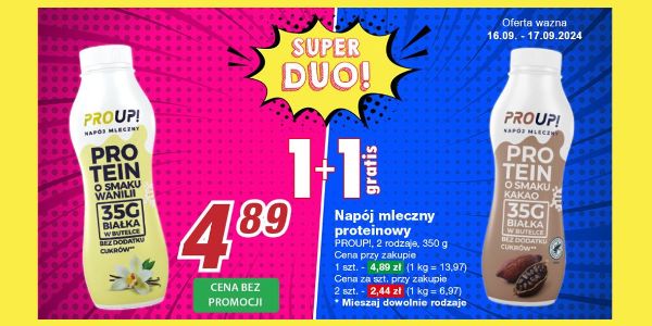 Dino: 1+1 GRATIS na napój PROUP! 16.09.2024