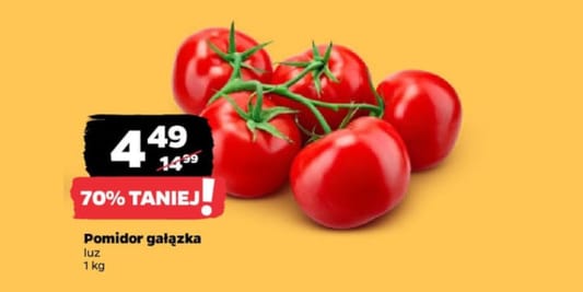 Netto: -70% na pomidory gałązka 12.05.2025