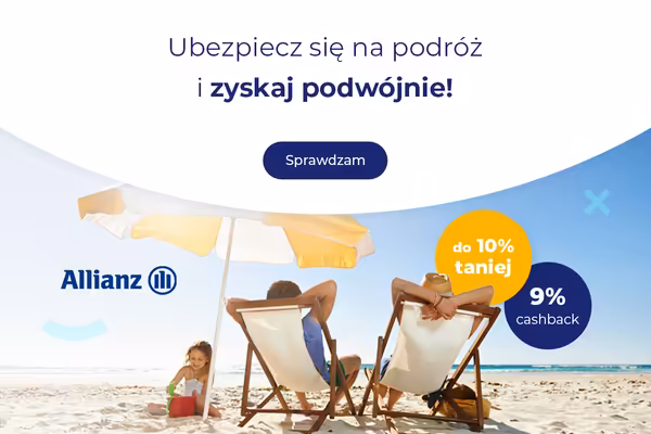 Allianz: KOD rabatowy -10% na polisę turystyczną + cashback