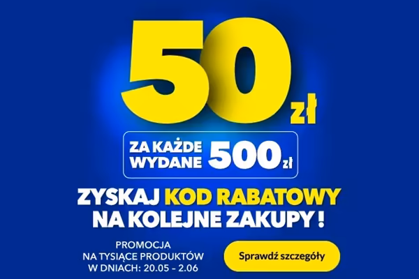 : 50 zł za każde wydane 500 zł