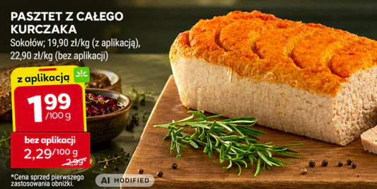 Stokrotka Supermarket: 1,99 zł za pasztet z kurczaka 15.10.2026