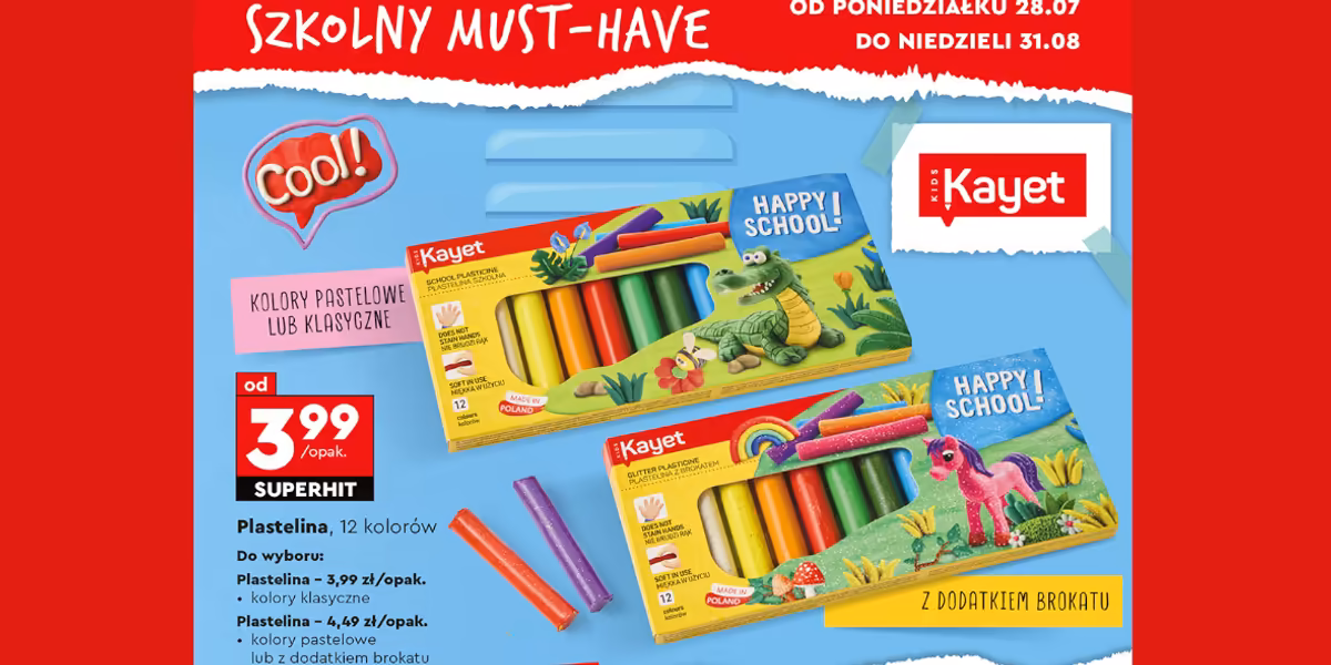 Biedronka: Od 3,99 zł za plastelinę Kayet