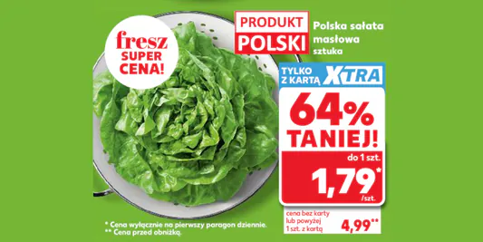 Kaufland: -64% na polską sałatę masłową 11.06.2026